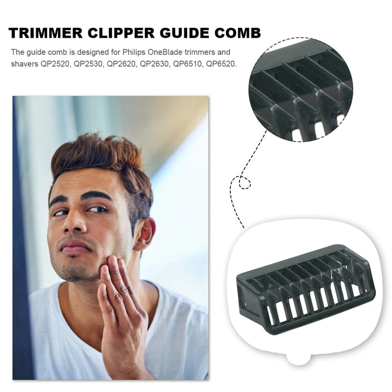 Aparador de pente e Clipper para Philips OneBlade, One Blade Shaver Comb, Cabeça de corte pinça, QP2520, QP2530, QP2620, 1mm, 2mm, 3mm, 5mm