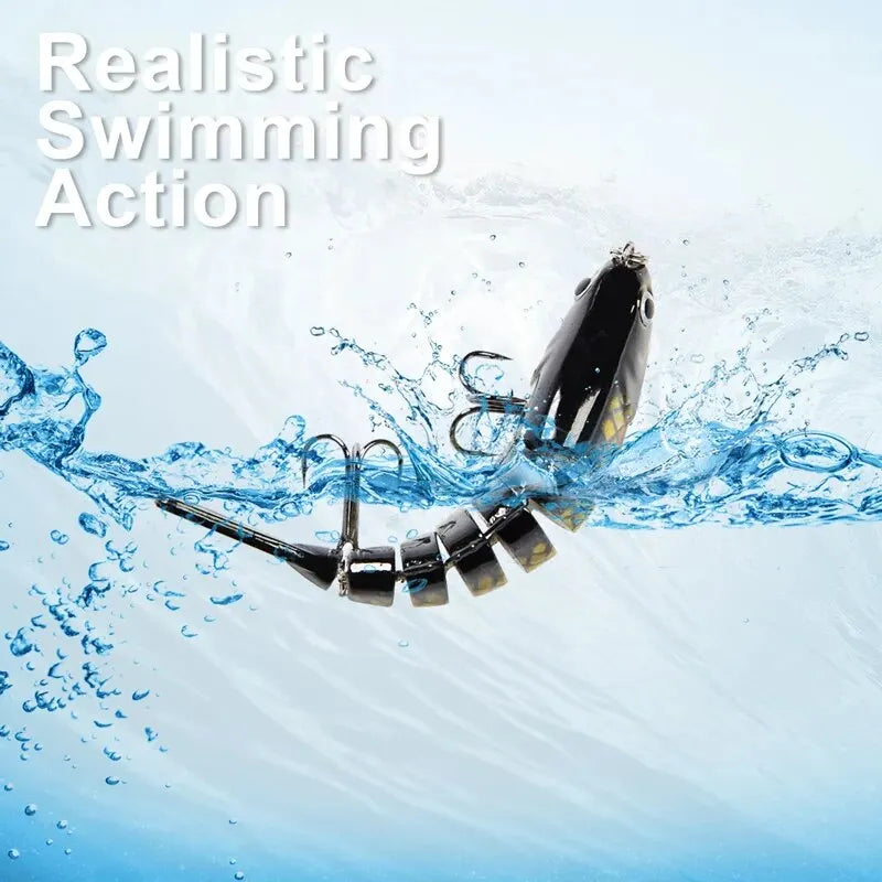 3 pçs/caixa wobbler de pesca realista 7 segmento swimbait crankbait isca dura lenta 10cm/15g isca iscas artificiais equipamento de pesca