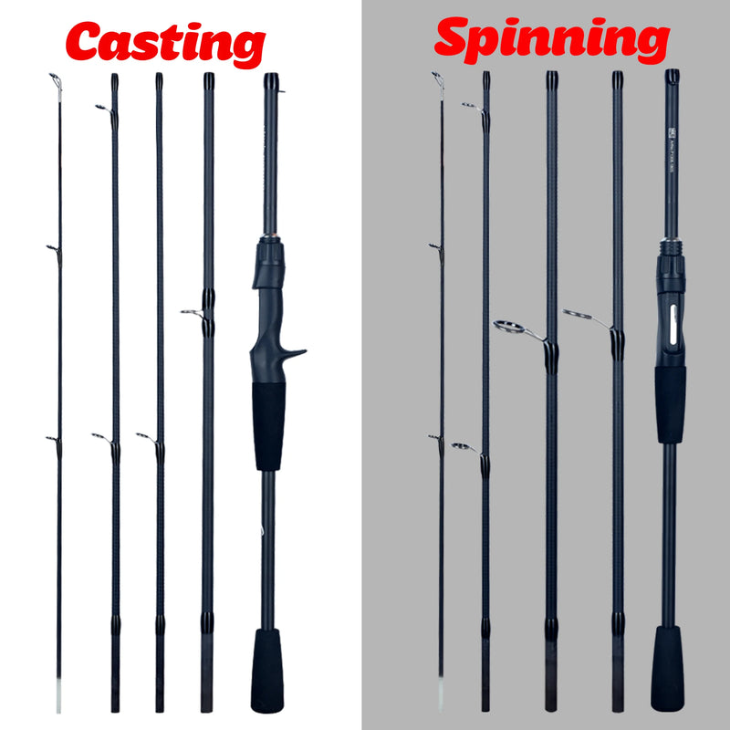 PHISHGER Spinning Baitcasting Viagem Carbono Mini Bens Para Pesca Rods Casting Peso 5-30g M Fast Ultralight Lure Trut Pole