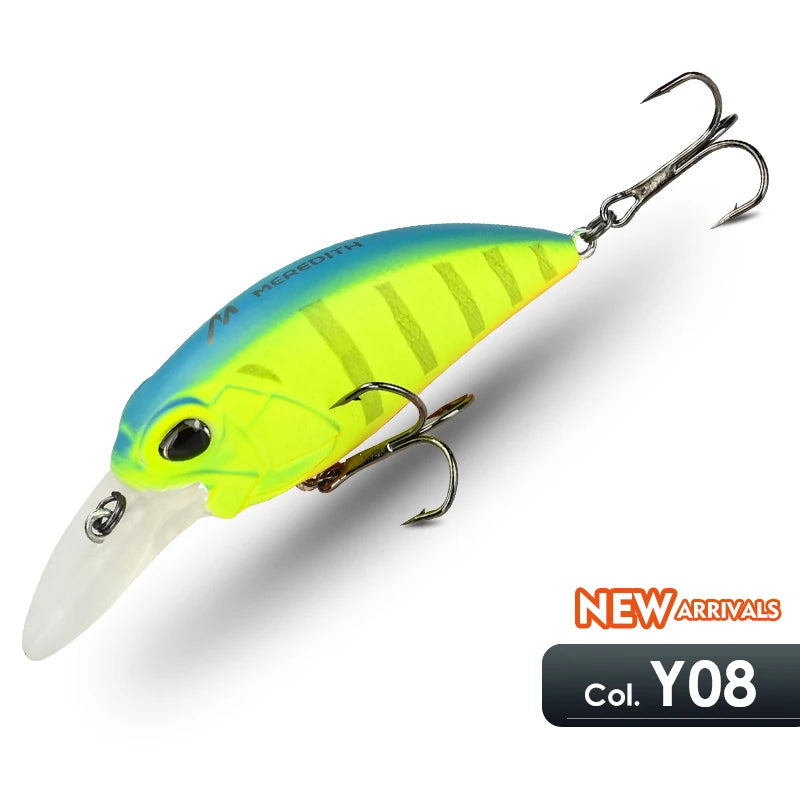 Meredith-isca flutuante dura para pesca, isca wobbler de qualidade profissional, 14g profundidade de 2,0 a 2,5 m, m65, 14g