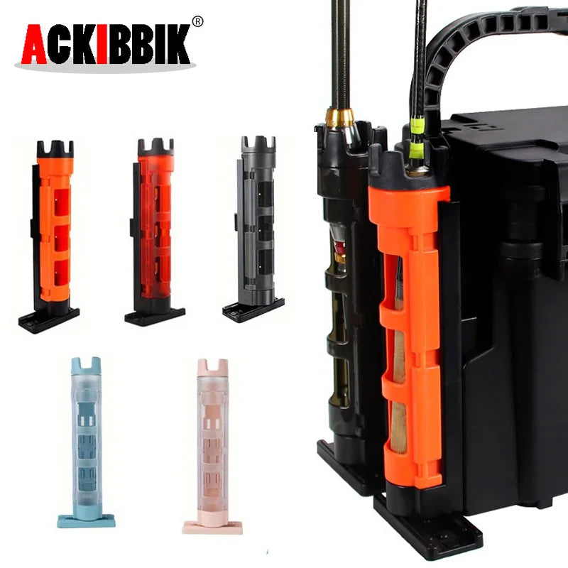 1pc ackibbik caixa de pesca titular vara de peixe caixa de vara suporte 40.^ caixas de pesca pólo acessórios suporte de rack de barril de peixe