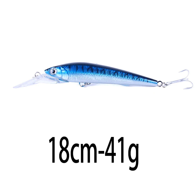 48-90-95g isca de pesca mergulho profundo minnow isca artificial wobblers enfrentar pesca carpa pique walleye original mar isca de pesca