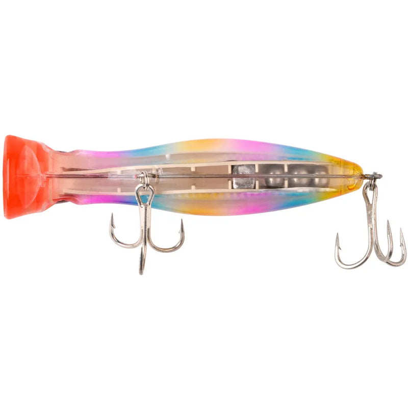 1pc 41g/83g grande popper flutuante wobbler iscas de pesca, topwater corrico artificial plástico duro isca, equipamento de pesca