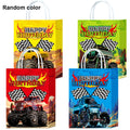 5/10/20/30/40/50 pçs monster truck festa favores corrida caminhão festa saco de presente mochilas com cordão caminhão decorações de festa de aniversário