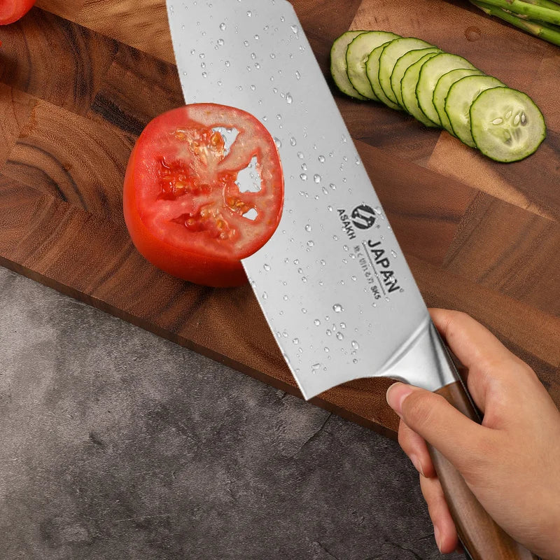 Conjunto de facas de cozinha de aço inoxidável, cutelo de corte de carne, peixe, legumes, faca de açougueiro, faca de chef japonesa com caixa de presente