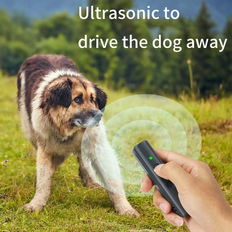 Repelente ultrassônico de alta potência para cães, dispositivo dissuasor anti-latidos com led para treinamento de cães de estimação, controle remoto com lâmpada uv