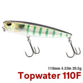 Tsurinoya 110mm 20.5g topwater flutuante lápis isca de pesca dw58 cão caminhada manivela wobbler stickbait minnow isca dura para pique baixo