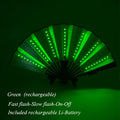 Suprimentos de iluminação para festa de carnaval de Halloween 10 polegadas LED luz neon ventilador rave dobrável ventilador luminoso brilhando na festa