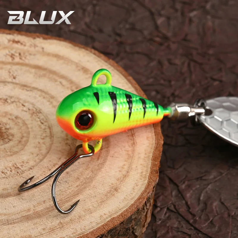 BLUX SPINTAIL Isca de pesca 4.5g 7g 11g Mag Tail Spinner Shad Metal Vib Casting Shore Jig Bait Lâmina de cobre Colher Baixo de água doce