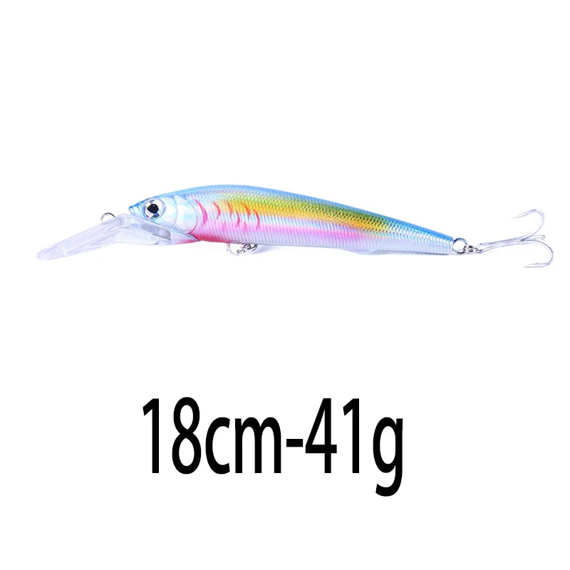 48-90-95g isca de pesca mergulho profundo minnow isca artificial wobblers enfrentar pesca carpa pique walleye original mar isca de pesca