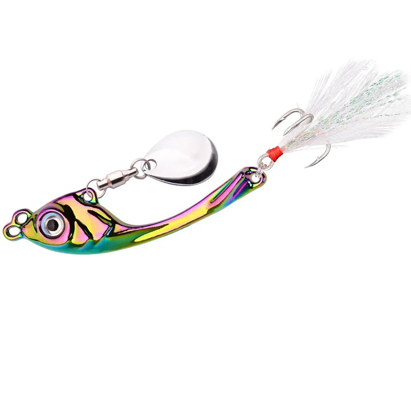 Spinners de pesca vib tremor lantejoulas spinners truta metal minnow popper manivela iscas de pesca truta iscas com ganchos para água salgada