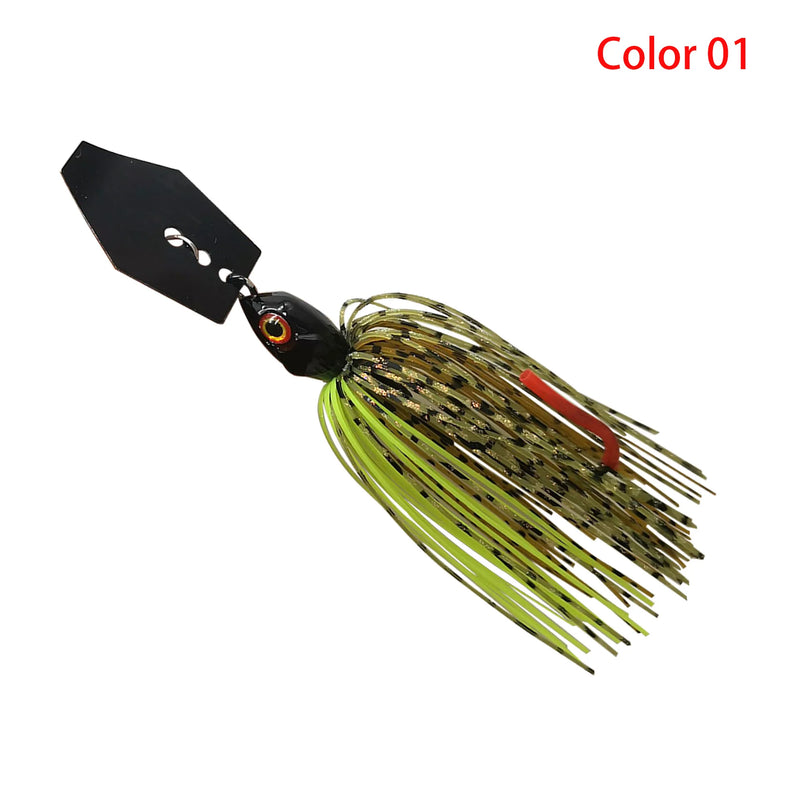 Mycena 7g/9g/11g/14g/21g isca de pesca vibração spinner isca lâmina gabarito dançarino buzzbait wobbler chatterbait para o peixe pique baixo