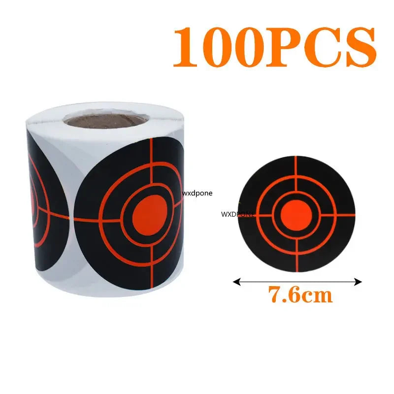 100/200 unidades por rolo 7,50 cm autoadesivo respingos respingo amplificador reativo (impacto de cores) alvos adesivos de tiro (olhos de toques)