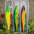 3 pçs/caixa japão afundando lento minnow iscas de pesca 12cm 14g jerkbait baixo pique carkbait wobblers swimbait isca profissional