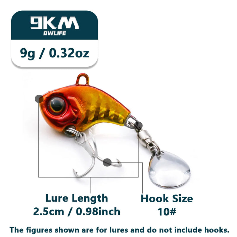 Iscas de pesca vib crankbait iscas 9 ~ 16g colheres de pesca iscas spinner lâmina afundando iscas baixo pesca jigs isca de pesca enfrentar