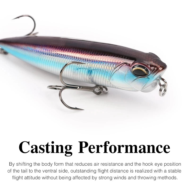 Tsurinoya 110mm 20.5g topwater flutuante lápis isca de pesca dw58 cão caminhada manivela wobbler stickbait minnow isca dura para pique baixo