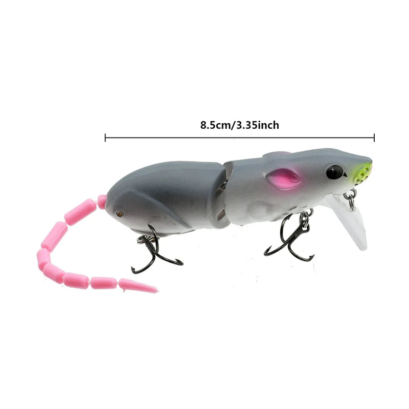 15.5cm mouse isca de plástico artificial mouse isca de pesca swimbait rato pique baixo minnow flutuantebaits equipamento de pesca acessórios