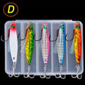 5 pçs metal gabarito isca de pesca pesos 10g-40g corrico isca dura baixo isca de pesca enfrentar truta jigging isca gabaritos iscas de água salgada