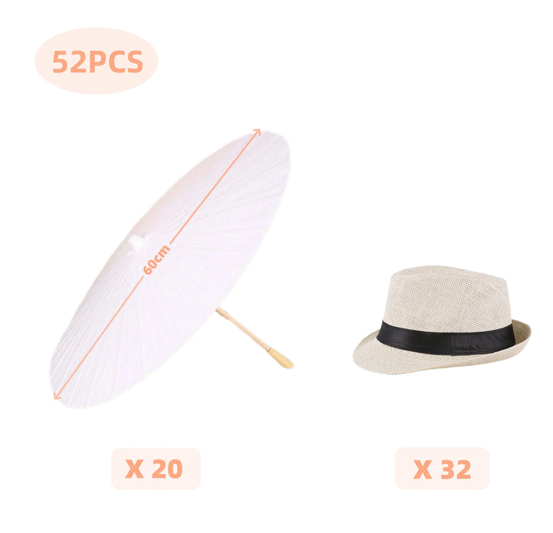 10-30 pçs guarda-sol de papel guarda-chuvas de papel chinês diy guarda-chuva branco fotografia adereços verão brancos festa casamento nupcial 60/80cm