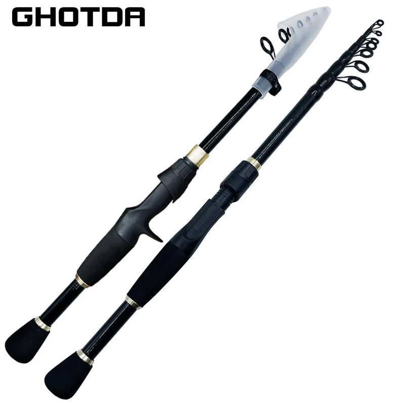1.6-2.4m varas de pesca telescópicas ultraleve peso fiação fundição pólo de carbono acessórios de pesca isca peso 10-30g