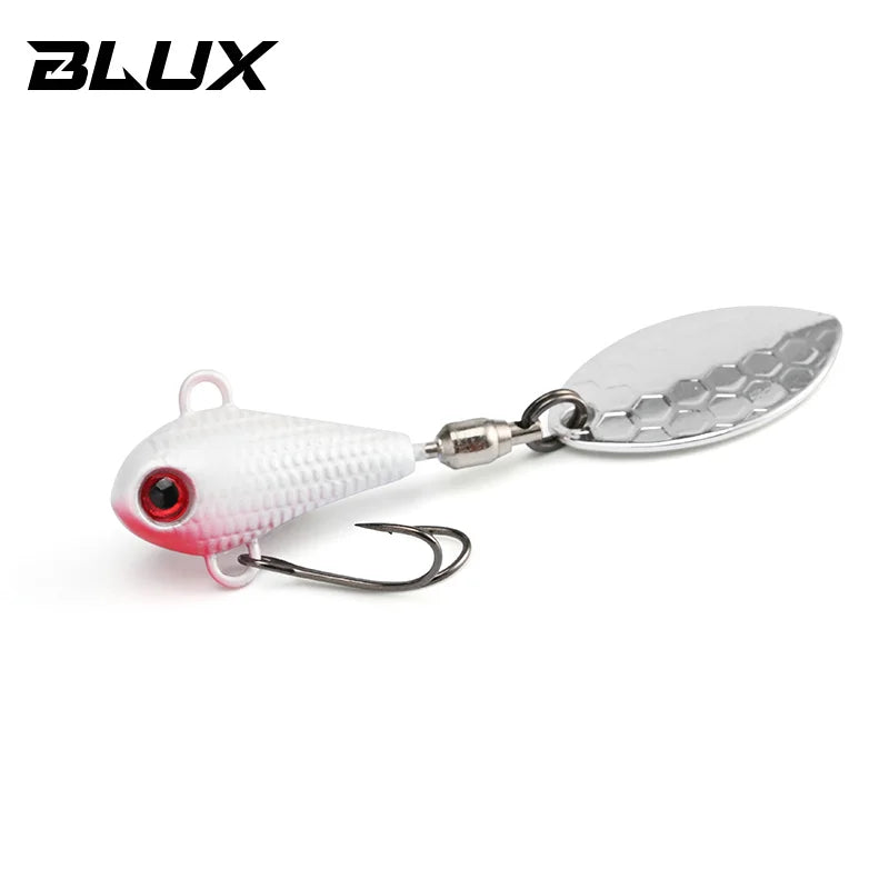 BLUX SPINTAIL Isca de pesca 4.5g 7g 11g Mag Tail Spinner Shad Metal Vib Casting Shore Jig Bait Lâmina de cobre Colher Baixo de água doce