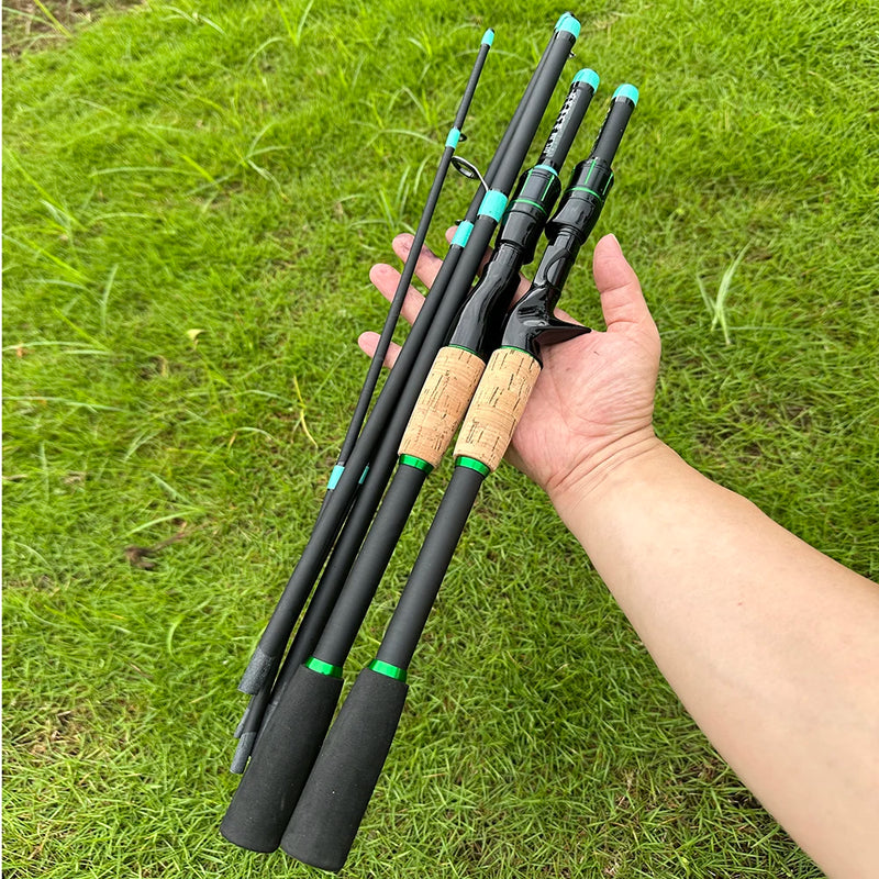 Light Carbon Fiber Lure Fishing Rods, Spinning Baitcasting Rod, Squid Octopus Boat Fishing, Ação ML, 1.8-2.1m, 4, 5 Seção, 3.5g-14g