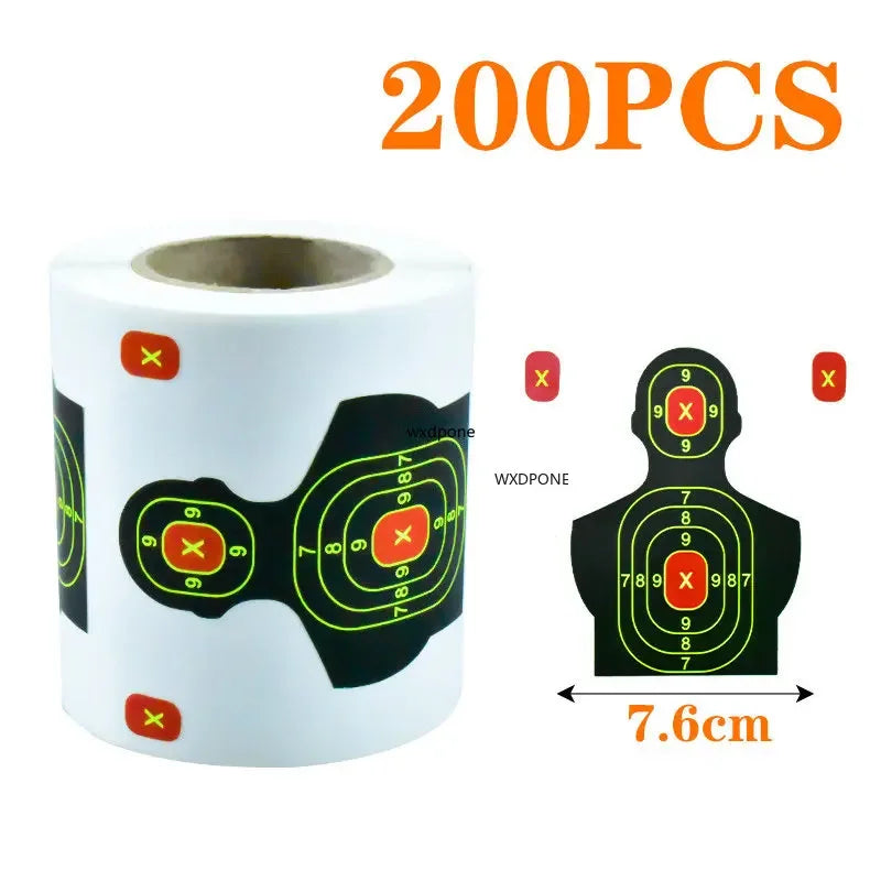 100/200 unidades por rolo 7,50 cm autoadesivo respingos respingo amplificador reativo (impacto de cores) alvos adesivos de tiro (olhos de toques)