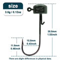 9km ned rig jighead cabeças de gabarito de pesca ganchos 5 pçs weedless em forma de cogumelo cabeça de peso para tipo de peixe baixo isca de pesca de água doce