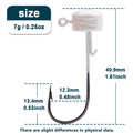 9km ned rig jighead cabeças de gabarito de pesca ganchos 5 pçs weedless em forma de cogumelo cabeça de peso para tipo de peixe baixo isca de pesca de água doce