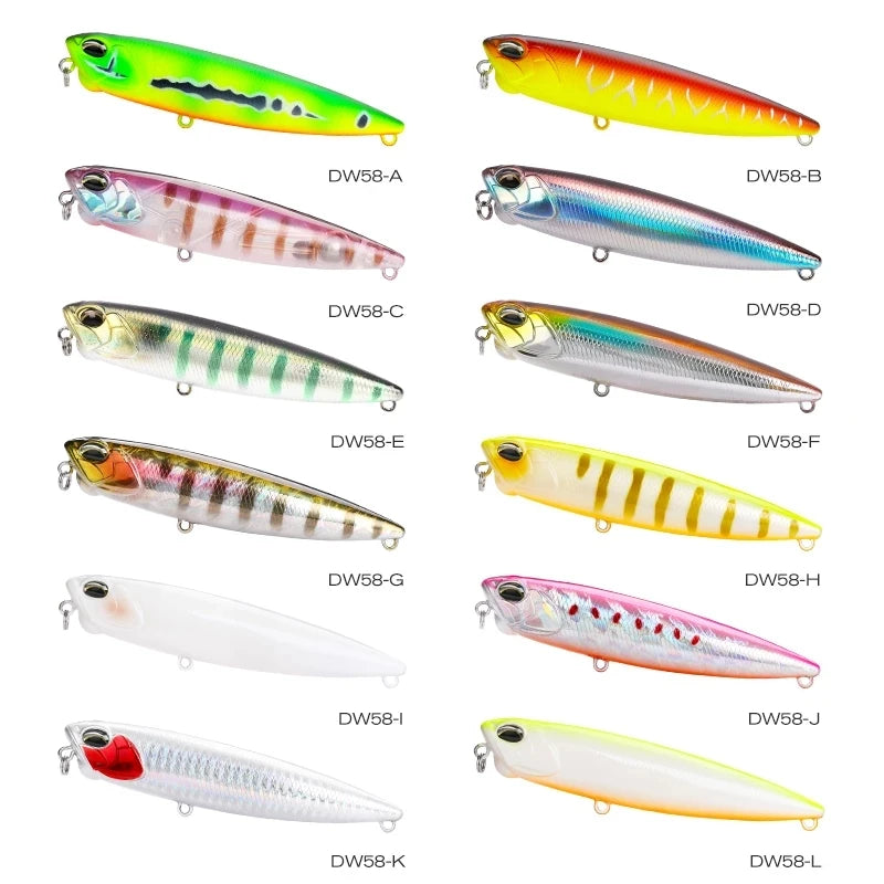 Tsurinoya 110mm 20.5g topwater flutuante lápis isca de pesca dw58 cão caminhada manivela wobbler stickbait minnow isca dura para pique baixo