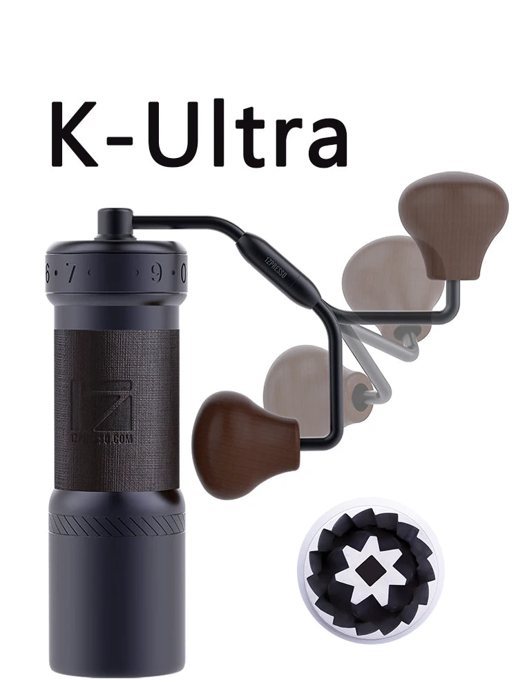 1Zpresso KUltra Moedor de café manual Moinho portátil 48mm Rebarba de aço inoxidável