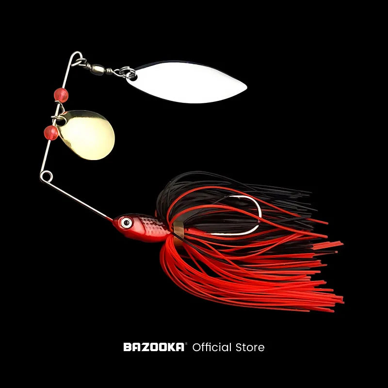 Bazooka 15g 18g spinnerbait isca de pesca fio isca metal spinner buzzbait swimbait gancho peche jig kit saia para baixo pique inverno