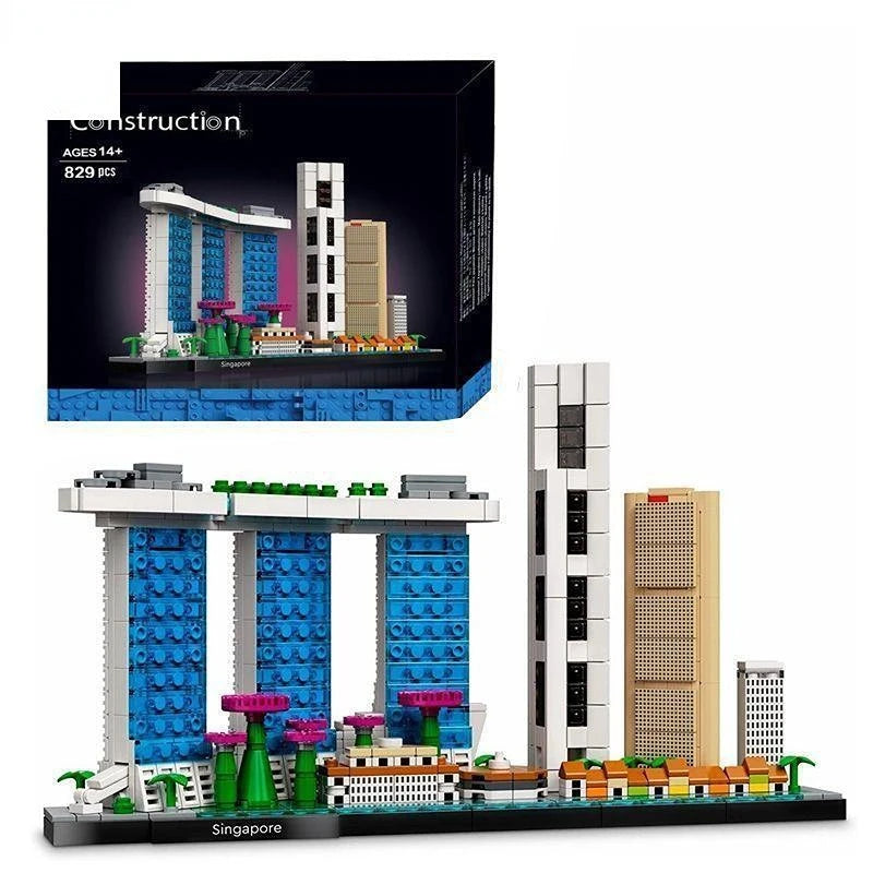 Diy 21044 21034 21052 21047 21028 21051 21039 21035 21043 21033 21032blocks kit tijolos clássico cidade modelo criança brinquedos para crianças