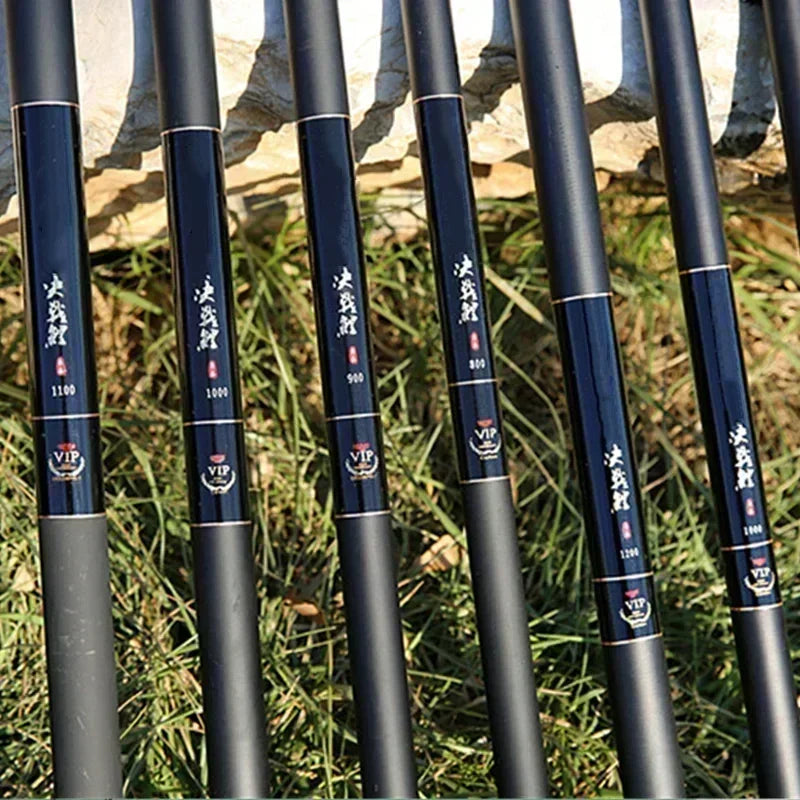 Vara de pesca telescópica de alta qualidade, 8m 9m 10m 11m 12m 13m, super leve, longa e dura, fibra de carbono