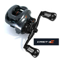 SEASIR Cast X2 Baitcasting Reel 7.3:1 Rolamento cerâmico híbrido Arruela de fibra de carbono Sistema de rolamento duplo N52 Freio Carretilhas de pesca