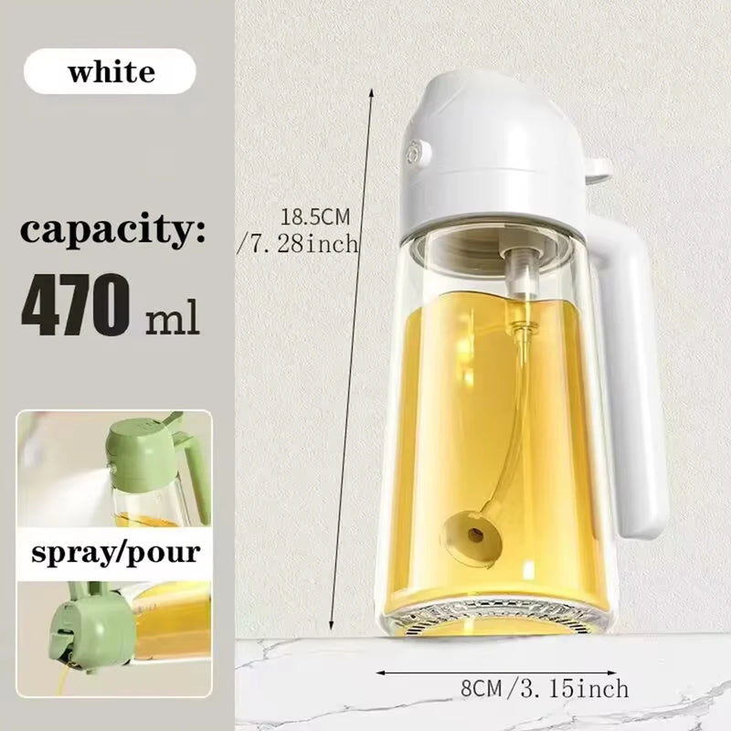 Spray de óleo de cozinha de dupla finalidade pode óleo à prova de vazamentos frasco de spray de vidro cozinha doméstica