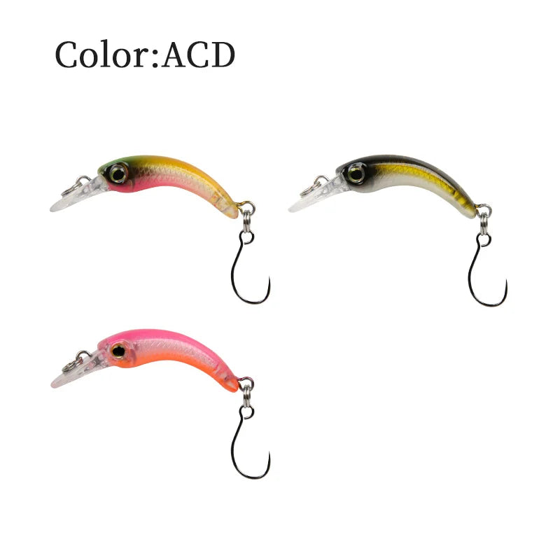 LETOYO flutuante truta isca de pesca 40mm 1.2g micro artificial 4cm minnow isca dura mini iscas jerkbait para a área da truta baixo poleiro