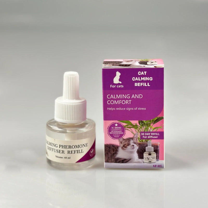 Difusor de feromônios para gatos, 48ml, plug-in, relaxantes, kit de inicialização, recarga, spray calmante para calma, relaxante, casa, gato