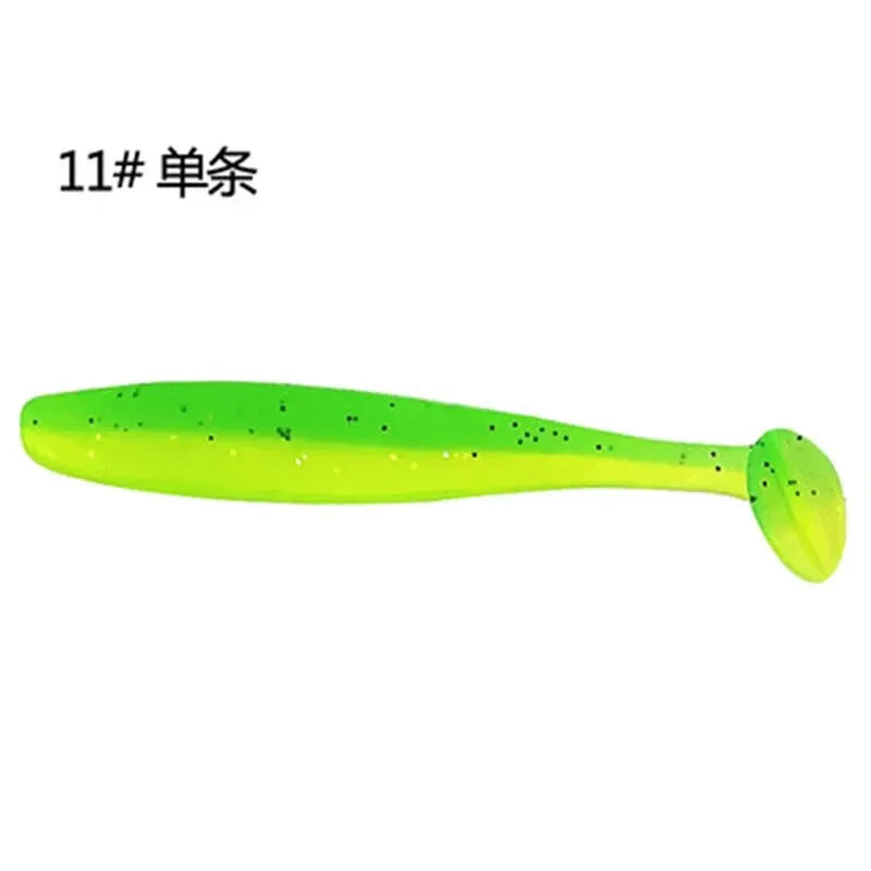 10 pçs/saco 70mm 90mm 120mm isca de natação isca de plástico macio 2 Polegada água salgada paddle cauda swimbait