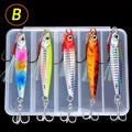 5 pçs metal gabarito isca de pesca pesos 10g-40g corrico isca dura baixo isca de pesca enfrentar truta jigging isca gabaritos iscas de água salgada