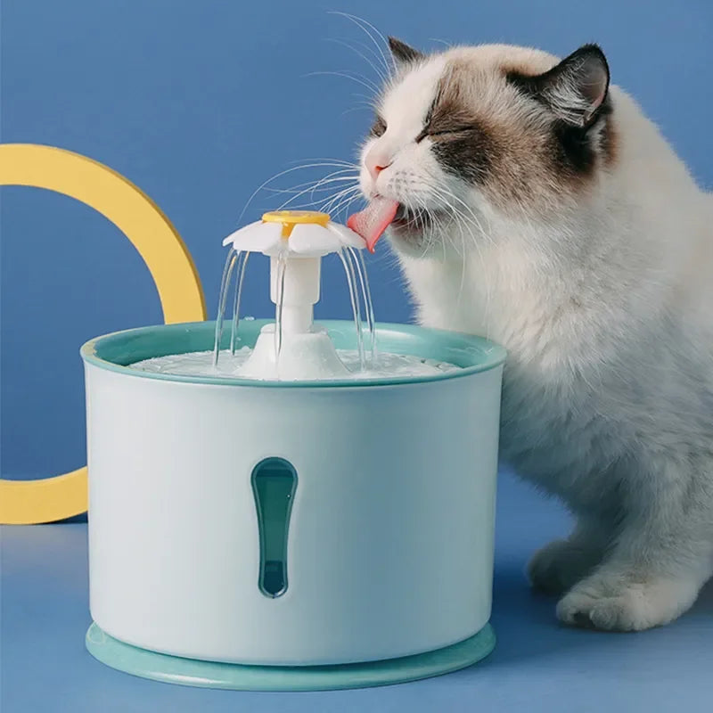 Distribuidor de água potável para animais de estimação, 2,4l, filtros de carvão ativado, led, recipiente alimentador automático, interface usb