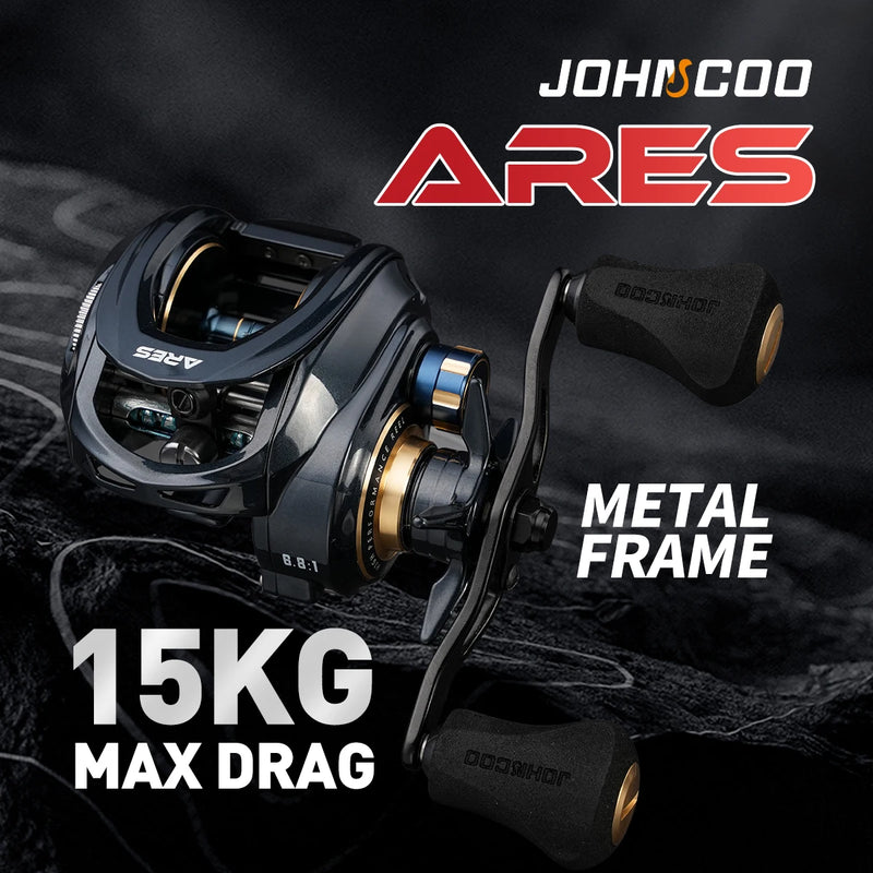 Baitcasting Reel Corpo De Metal 15KG Max Arraste 8 + 1 Rolamentos Quadro De Alumínio De Água Doce Água Salgada Carretel De Pesca