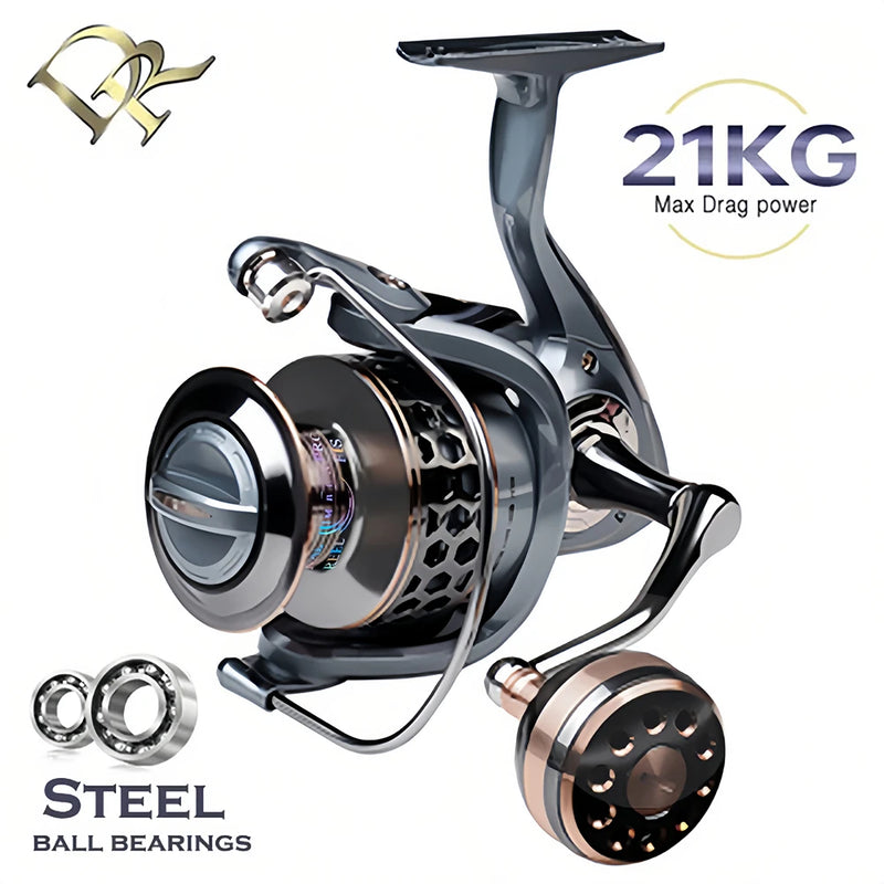VWVIVIDWORLD, alta qualidade, arrasto máximo 21 kg, carretel de pesca, relação de engrenagem 5.2:1, alta velocidade, carretel giratório, carretel de fundição, carpa para água salgada
