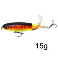 1 pçs 10cm/14cm topwater isca de pesca whopper popper isca artificial duro plopper macio rotação cauda equipamento de pesca isca de pesca