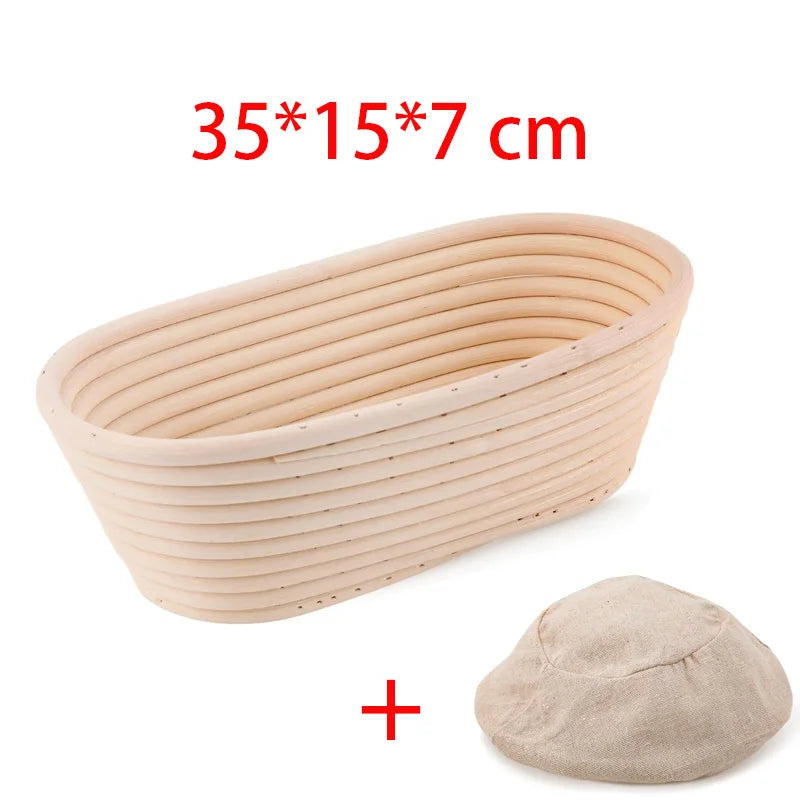 Cesta de impermeabilização de pão de vime, cesta de pão oval, fermentação de massa de vime, banneton de massa fermentada