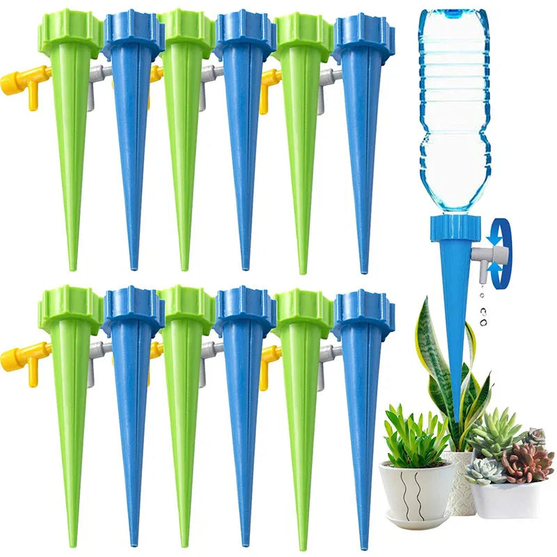 12 pces/6 pces kits de rega automática watersers irrigação por gotejamento dispositivo de rega de plantas internas gadgets de jardim criativo