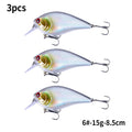 HENGJIA 1 peça 8.5cm 15g chocalho mergulho raso crankbait artificial wobbler para baixo pique isca dura isca de pesca equipamento 6 cores