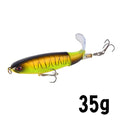 1 pçs 10cm/14cm topwater isca de pesca whopper popper isca artificial duro plopper macio rotação cauda equipamento de pesca isca de pesca