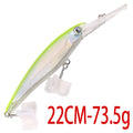 48-90-95g isca de pesca mergulho profundo minnow isca artificial wobblers enfrentar pesca carpa pique walleye original mar isca de pesca