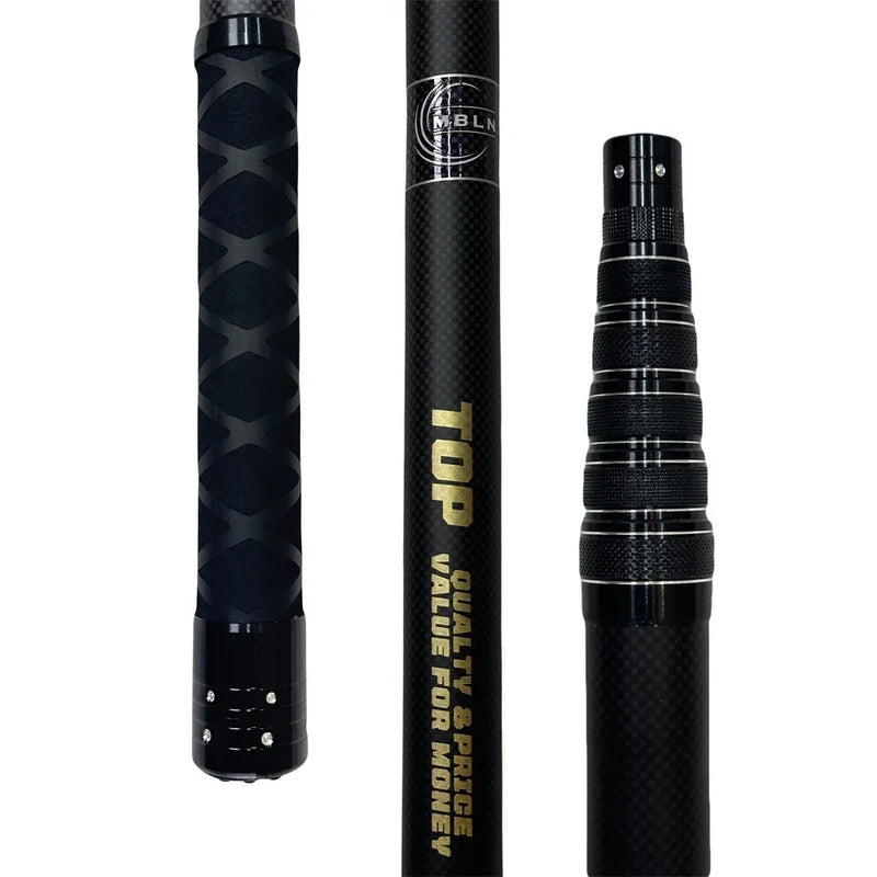 Marca MBLN, comprimento total de 328 cm/129 polegadas, ultraleve 414g, rede de pouso de pesca portátil, rede telescópica de fibra de carbono, cabeça de rede de liga